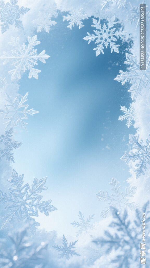 梦幻雪花背景图