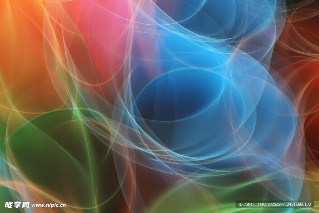 绚丽多彩抽象线条背景图