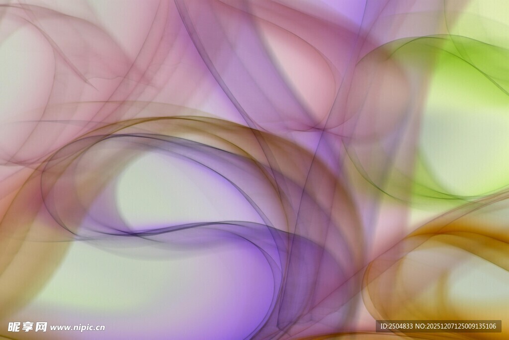 梦幻彩色烟雾线条图案