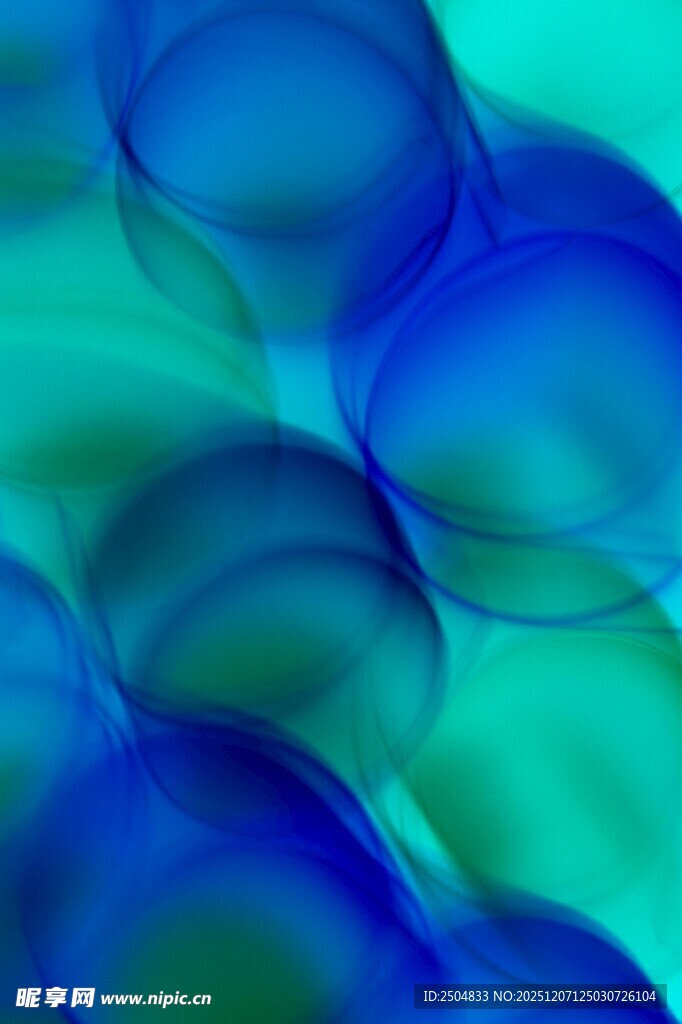 蓝绿 变透明气泡图案