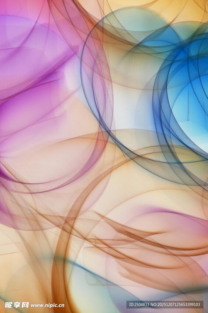 梦幻彩色线条抽象背景图