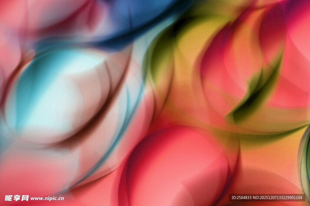 梦幻多彩抽象流体图案