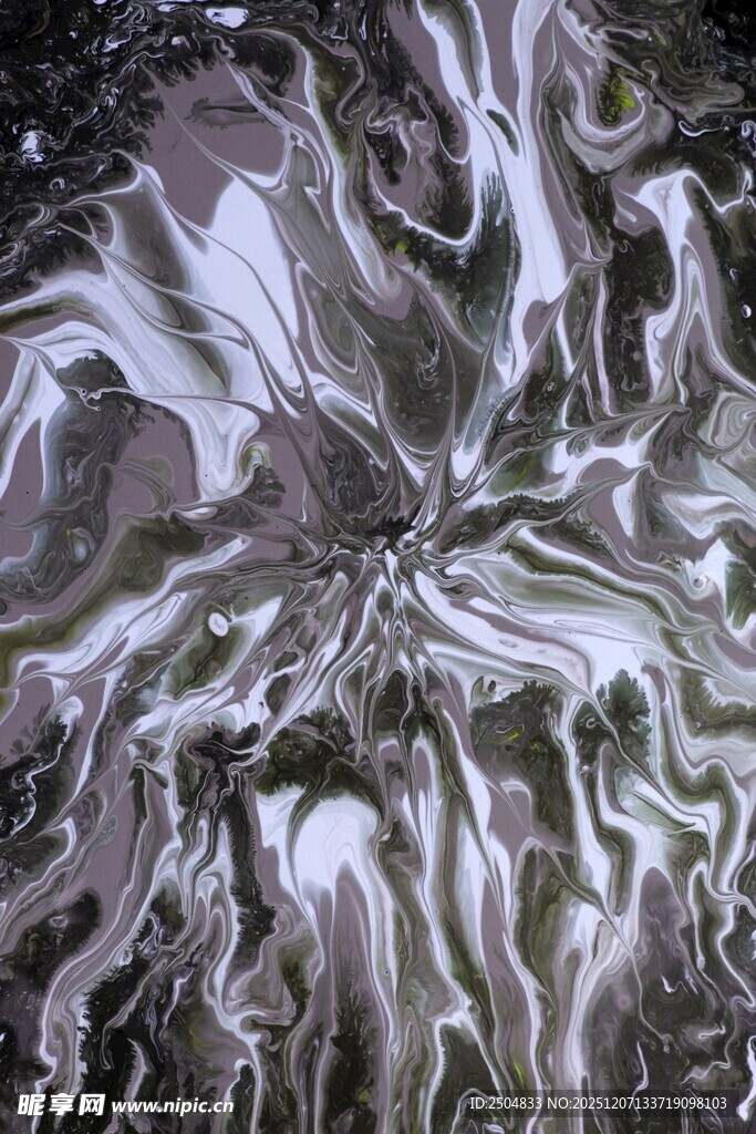 抽象黑白流体艺术纹理