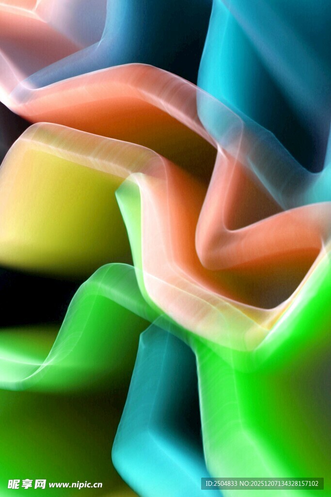 多彩流动织物纹理图案