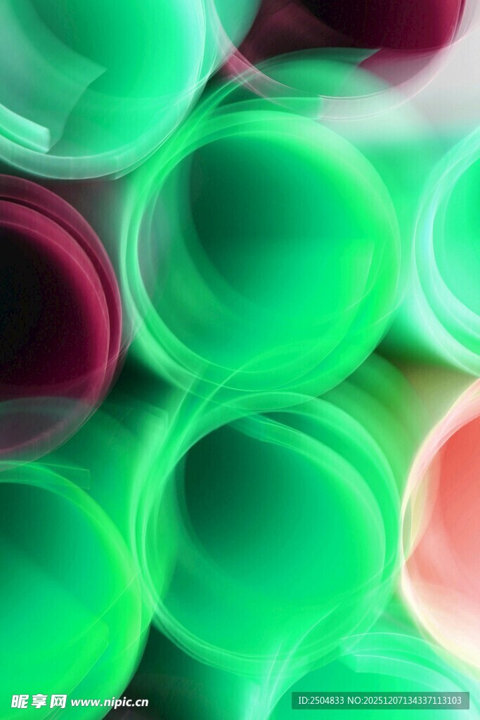 多彩荧光管特写