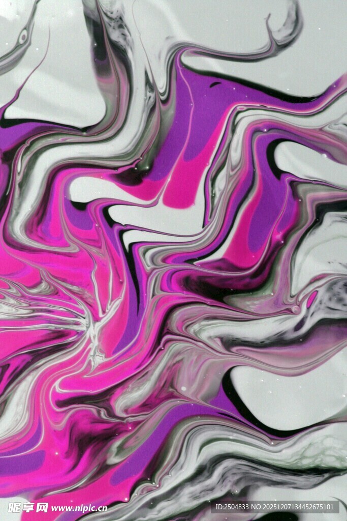 梦幻紫粉抽象流体图案