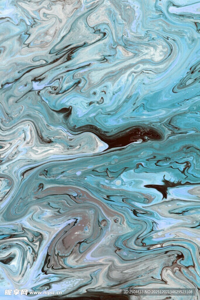 蓝白抽象流体纹理图案