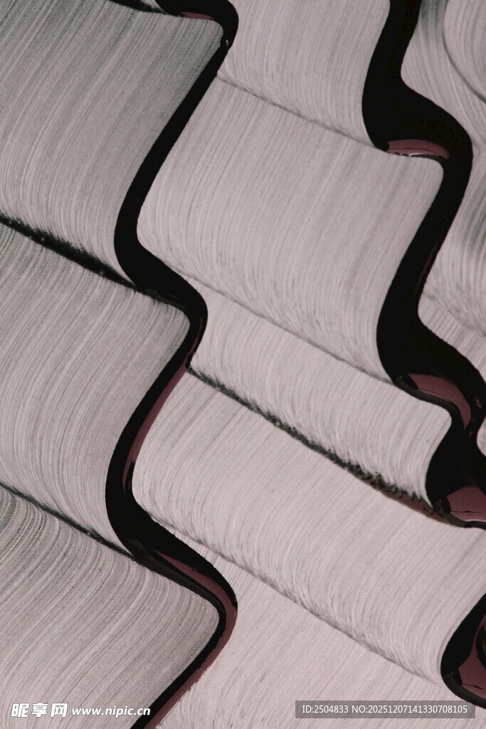 波浪形纹理材料特写