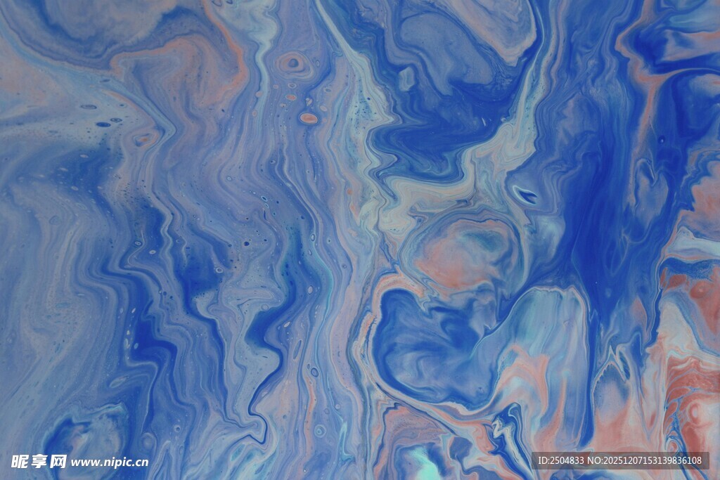 梦幻蓝调流体艺术纹理