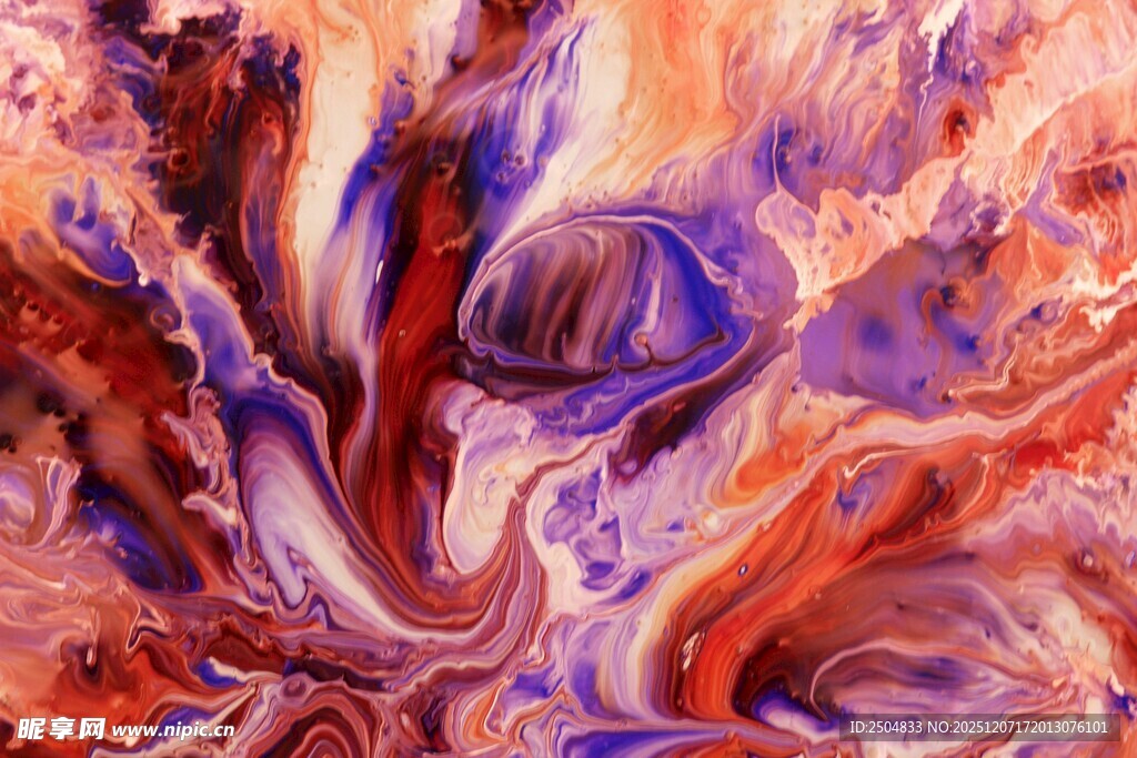 抽象多彩流体艺术图案