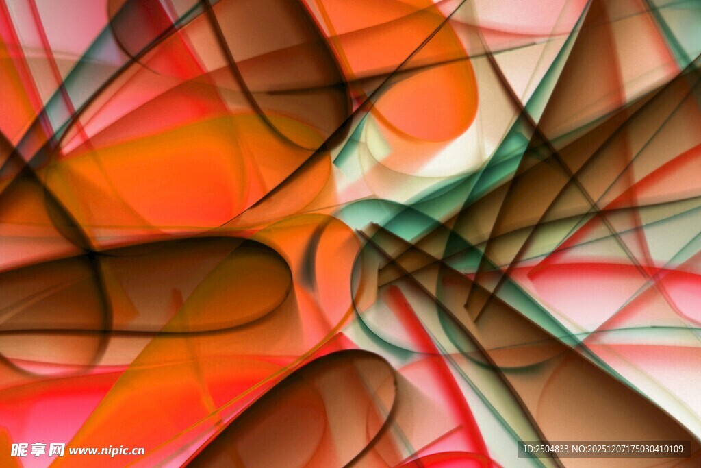 绚丽多彩抽象线条图案