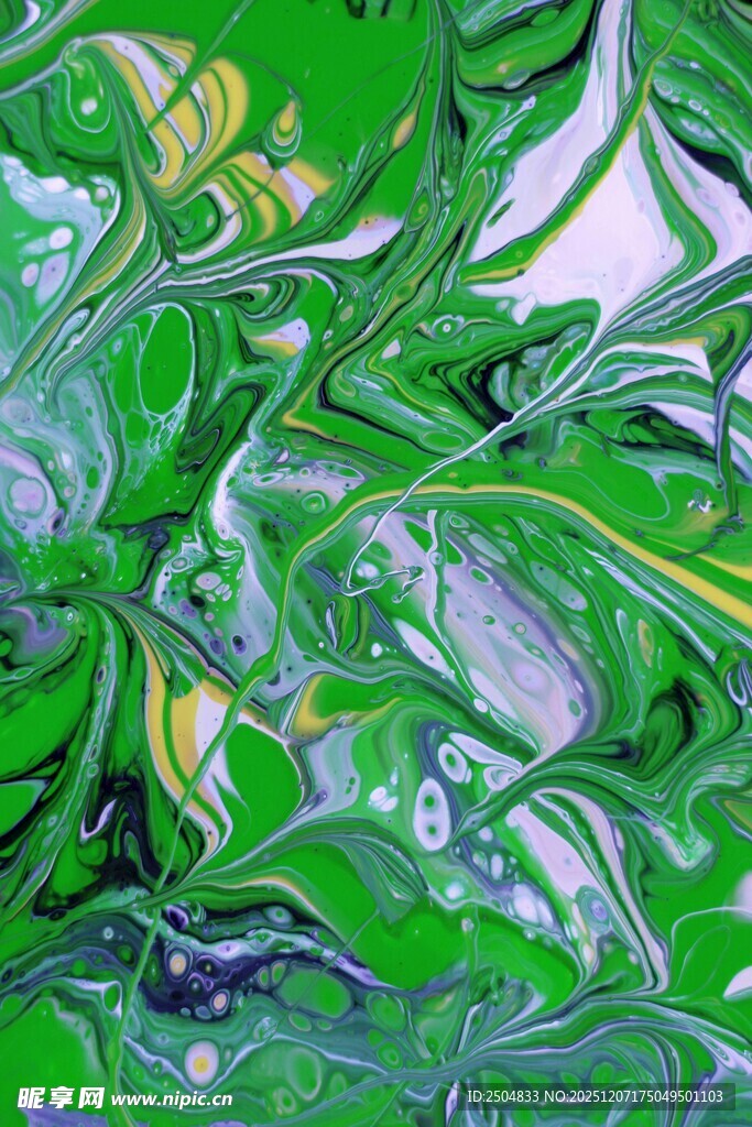绿色抽象流体艺术图案