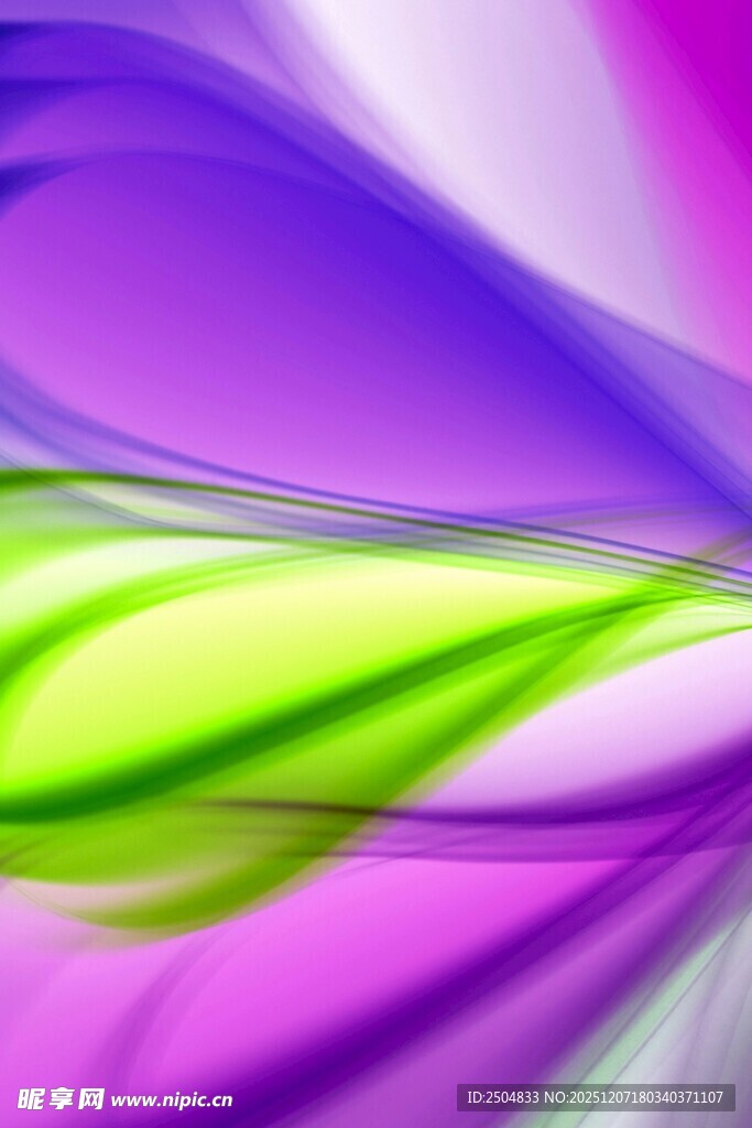 梦幻彩色流动线条背景