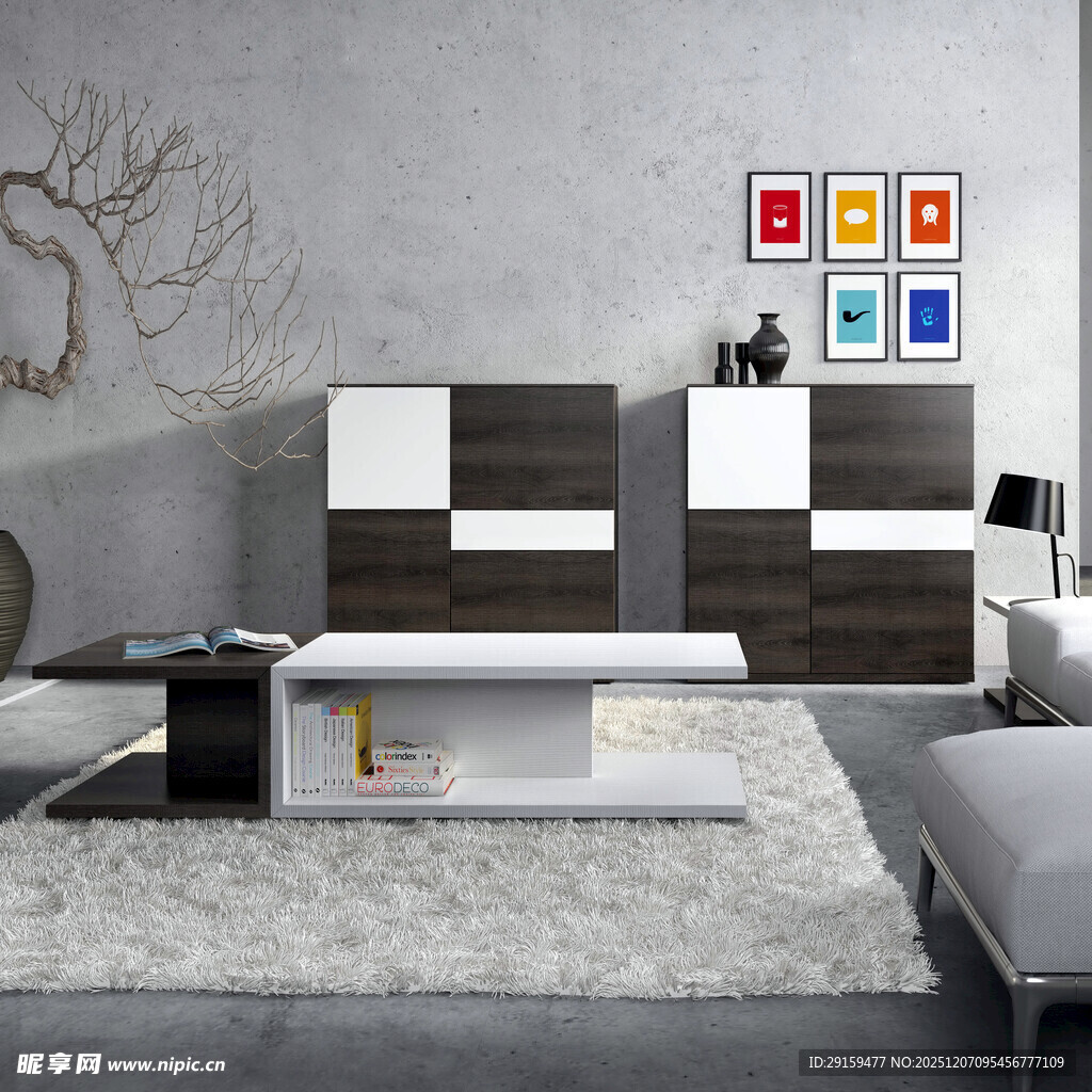 现代简约风格客厅家具展示