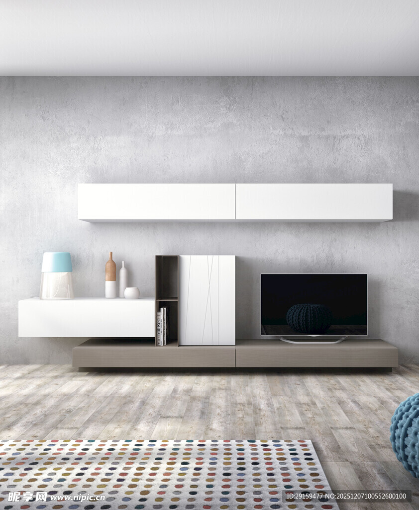 现代简约风客厅电视柜组合