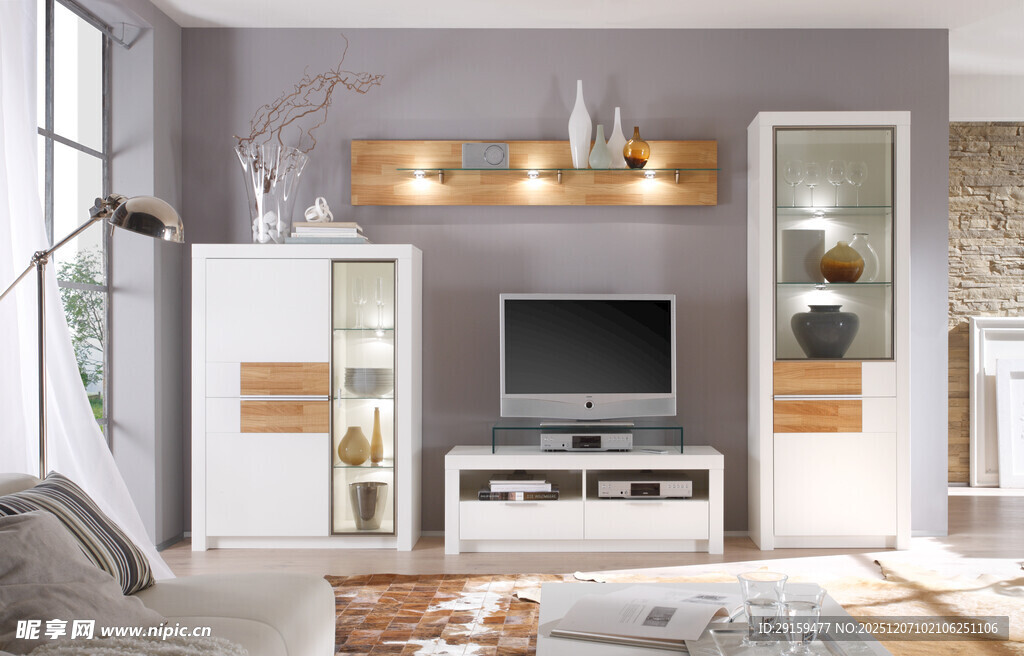 现代简约风客厅电视柜组合