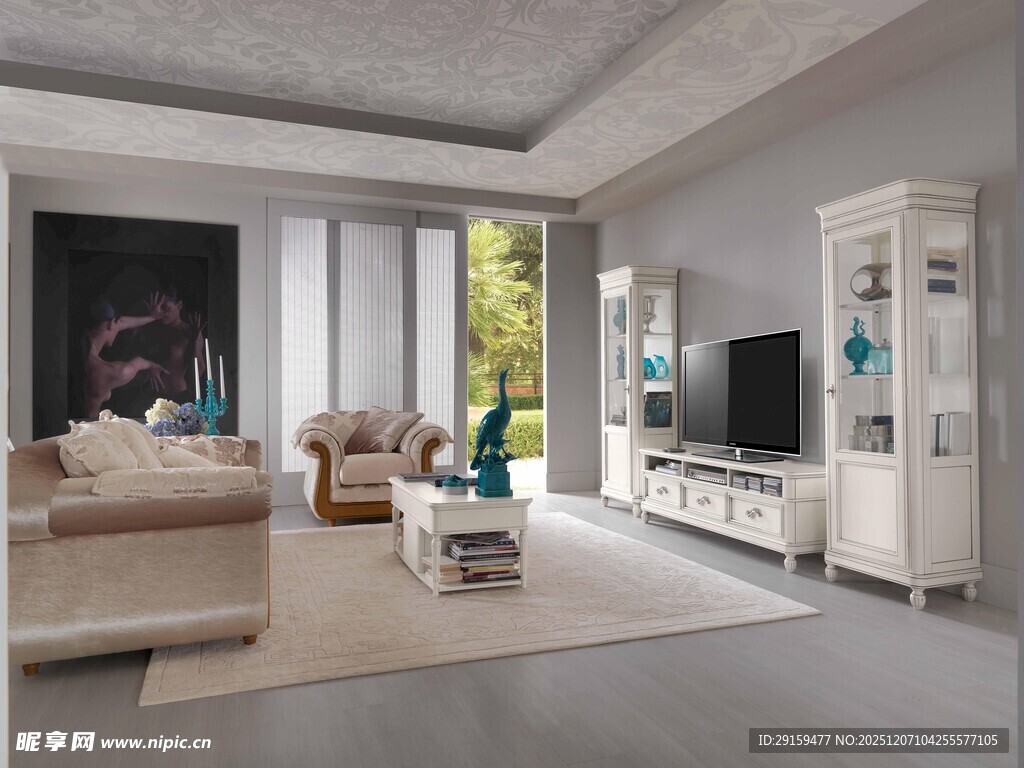 现代简约风客厅室内场景