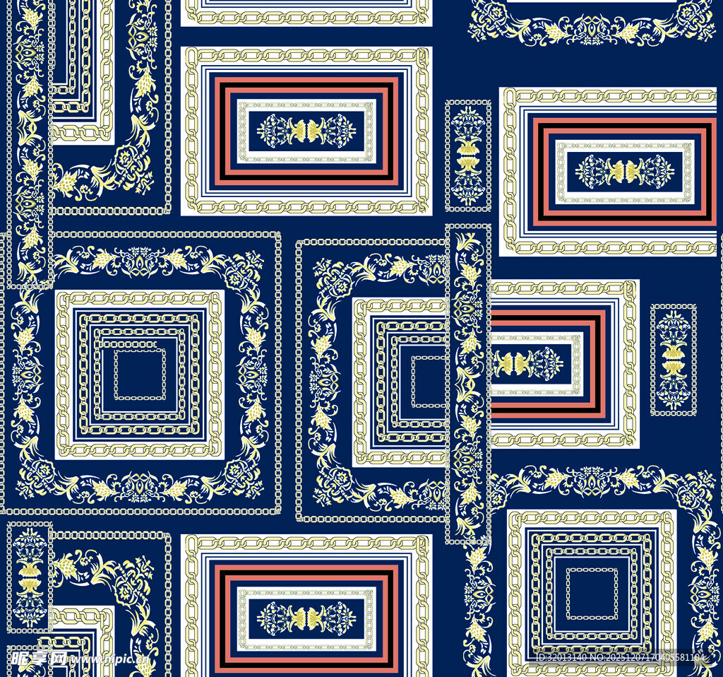 复古几何方形图案纹理