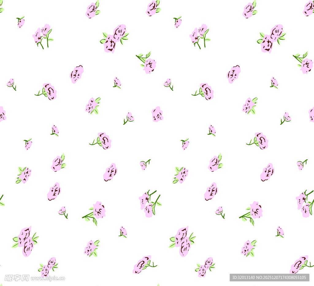 紫色小花无缝图案背景