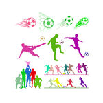 足球运动人物剪影