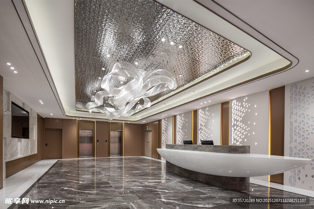 现代豪华酒店大堂空间设计
