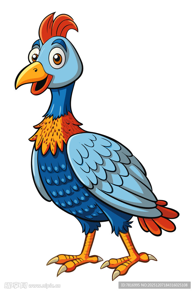 彩色卡通公鸡形象