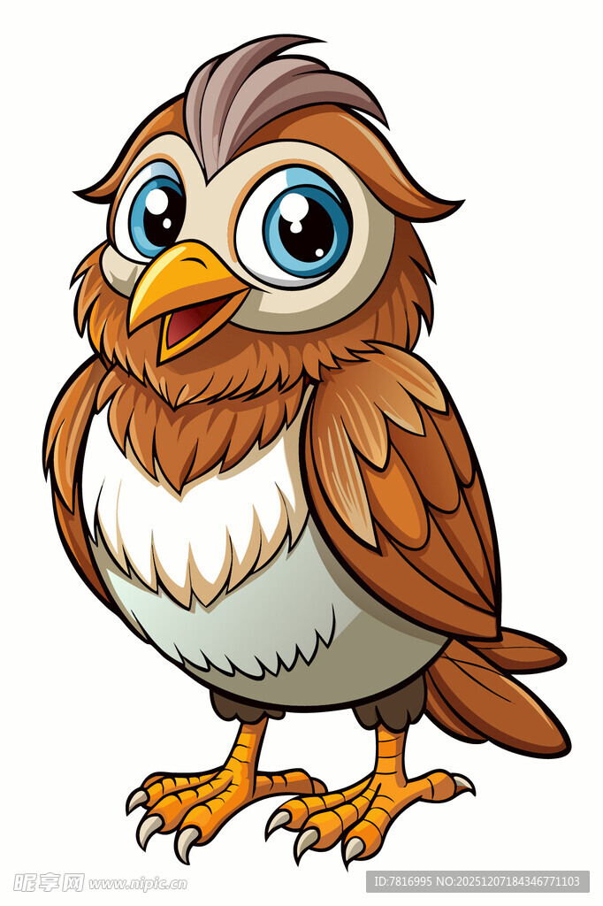 可爱卡通猫头鹰形象