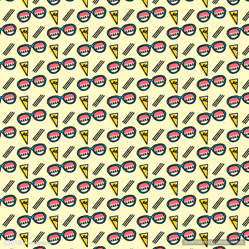 眼镜与箭头图案背景设计