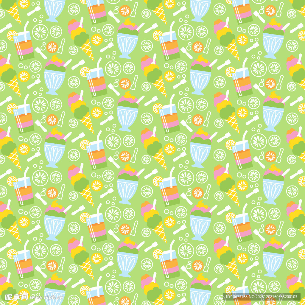 清新绿植花卉图案背景