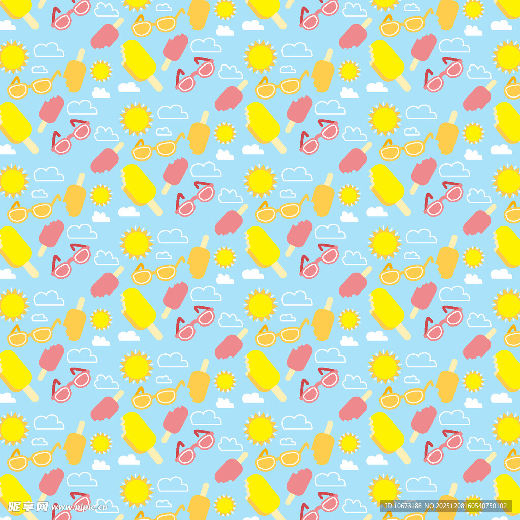 可爱卡通动物图案背景