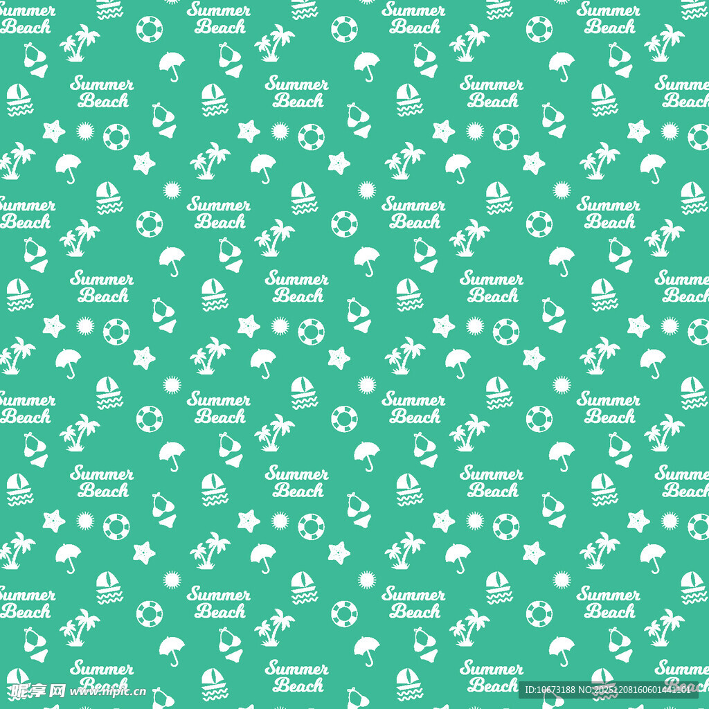 清新绿底几何图案背景