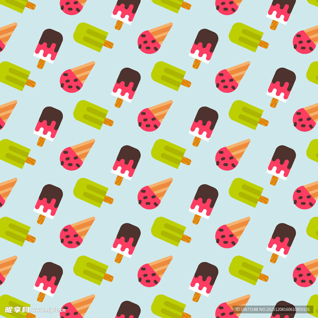 多彩冰淇淋图案背景