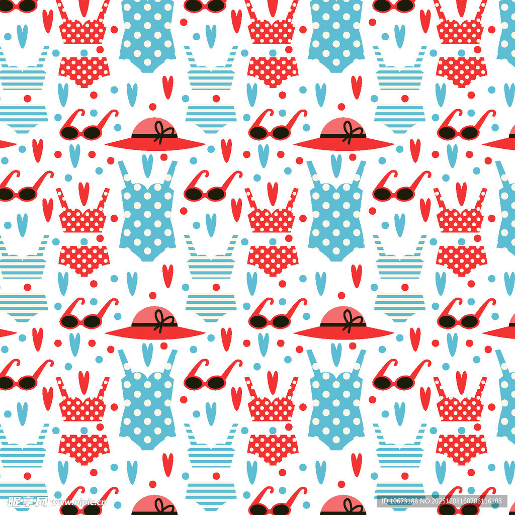 可爱兔子图案无缝背景