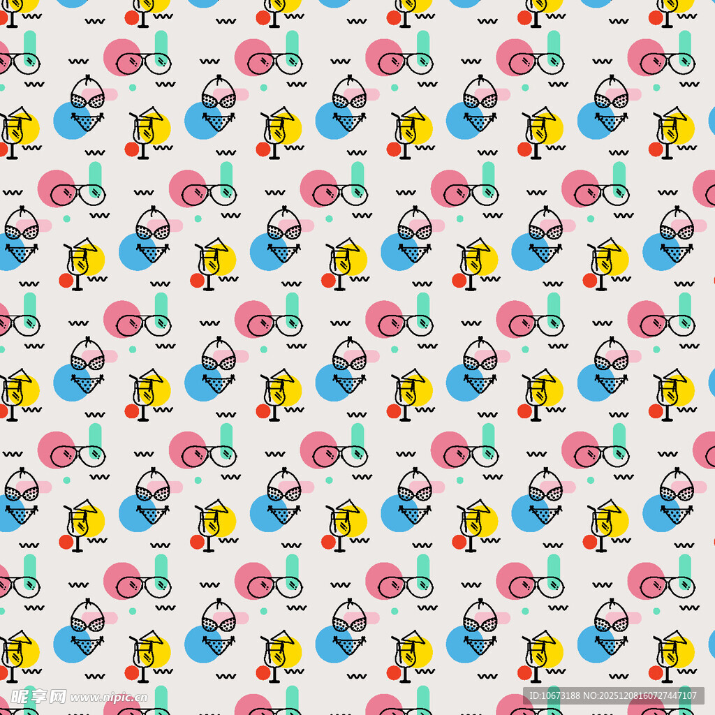 卡通动物花卉图案布料