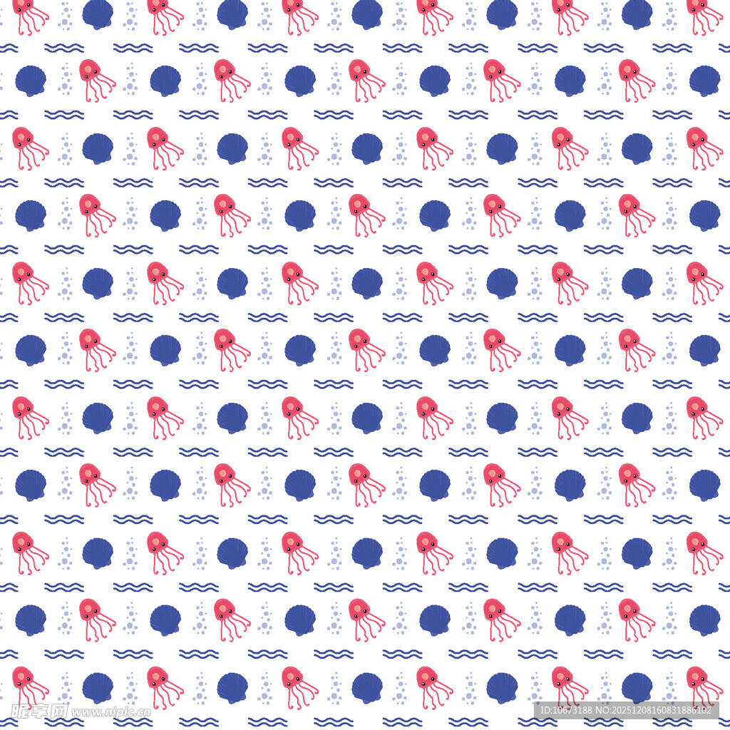 红蓝圆点几何图案背景