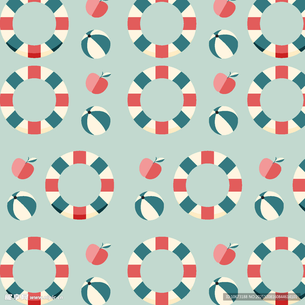 海洋主题救生圈图案背景