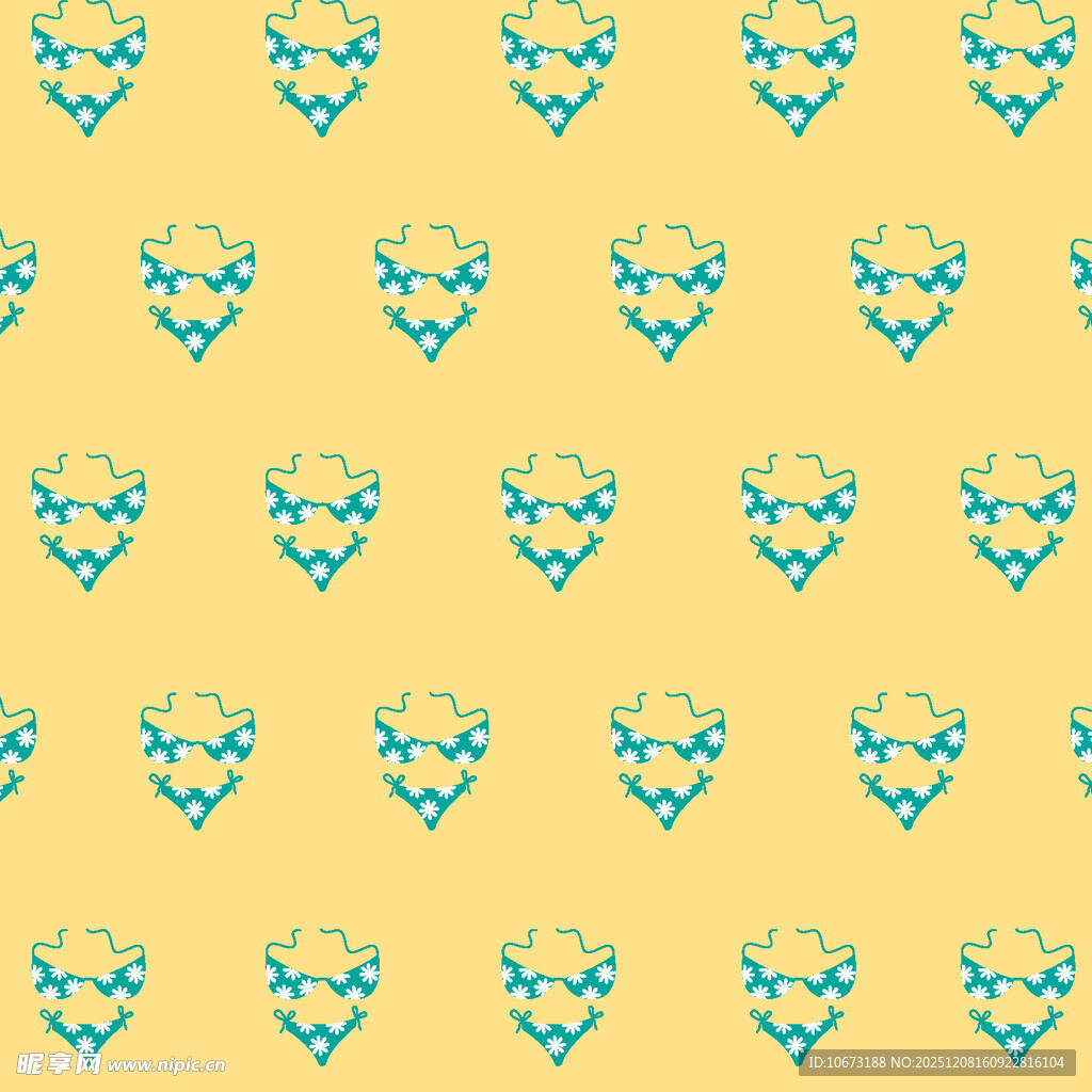 黄色背景蓝色心形图案