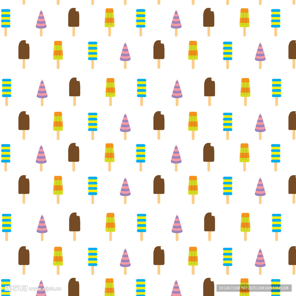 多彩冰淇淋图案背景