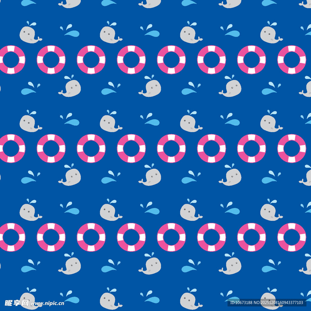 海洋主题循环图案背景