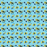 蓝色背景的雨伞图案设计