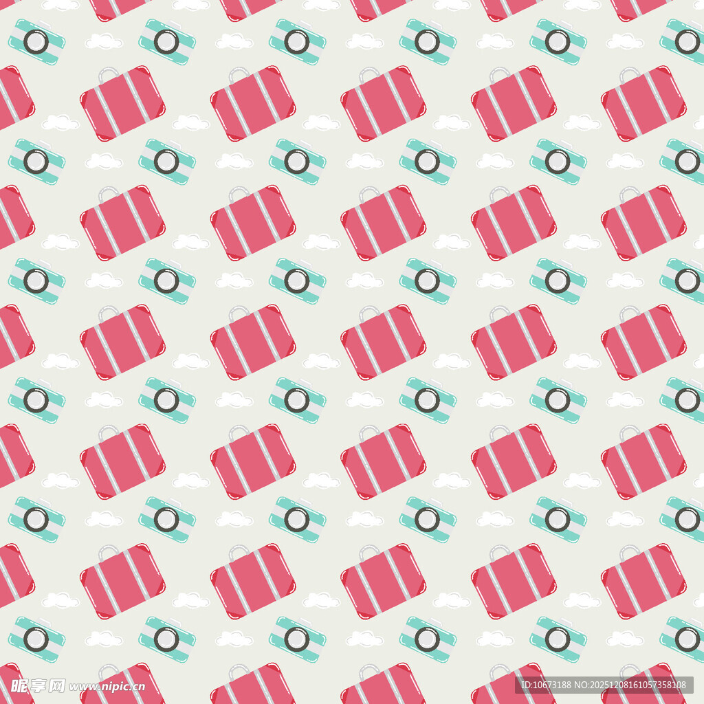 复古相机图案无缝背景