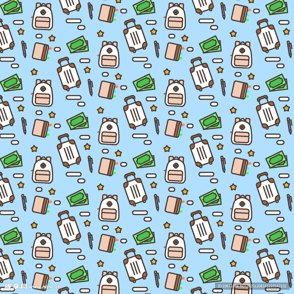 卡通企鹅图案背景图