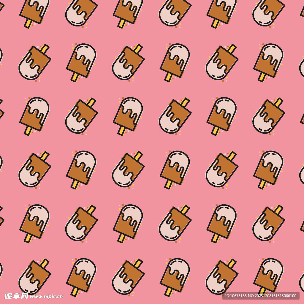 粉色背景卡通猫咪图案