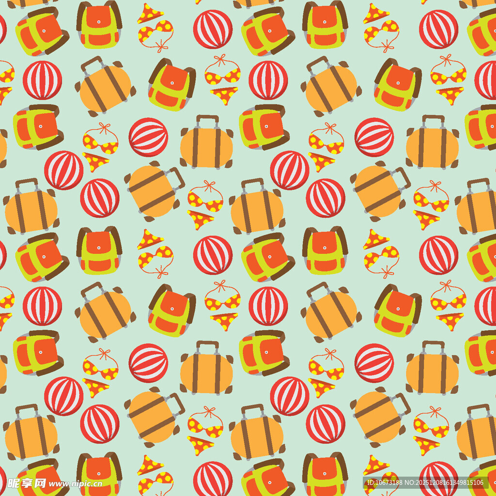 卡通风格美食图案背景