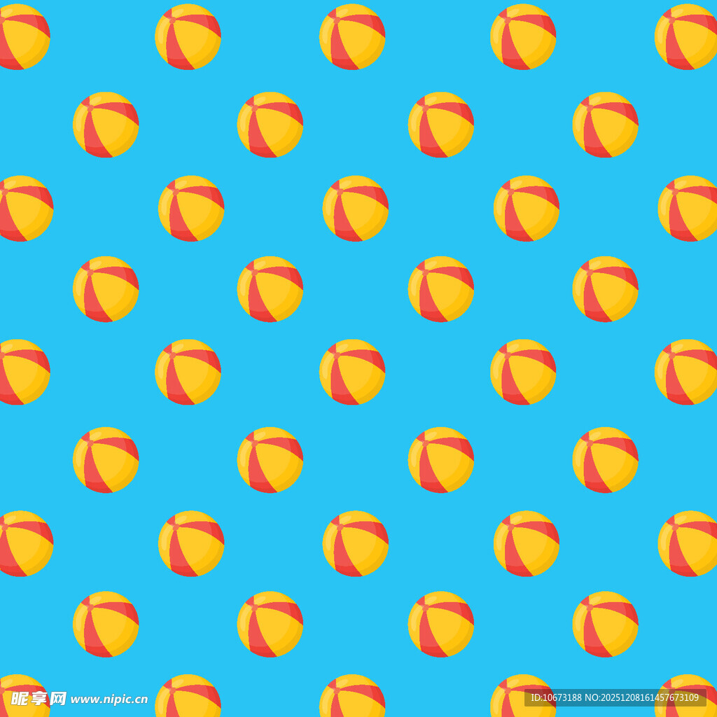 蓝色背景上的彩色圆球图案