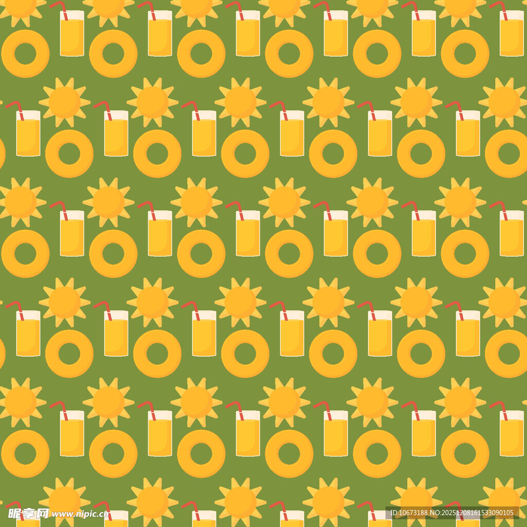 啤酒节主题无缝图案背景