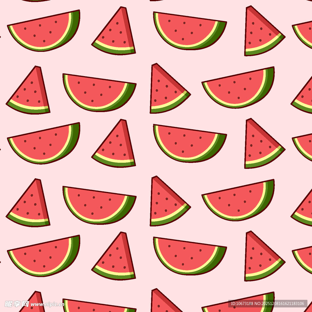 西瓜切片图案背景