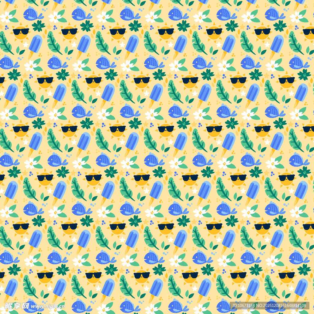 向日葵图案的清新背景图