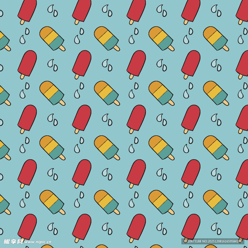 多彩冰棍图案背景