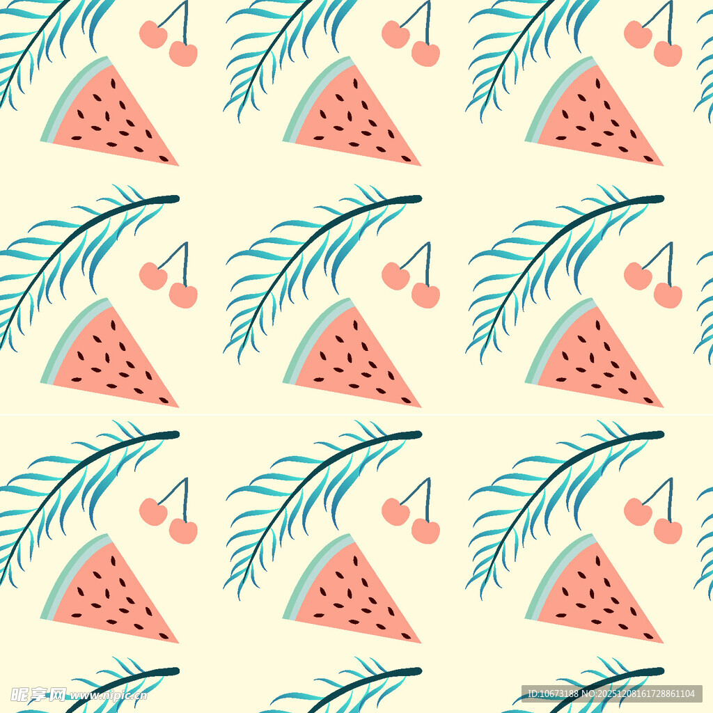 夏日水果图案背景纹理